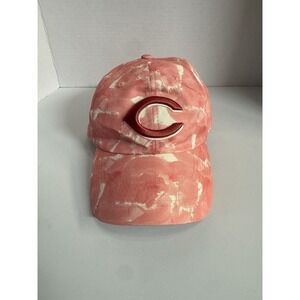 Fan Favorite Cincinnati Reds Hat Pink Tie Dye Adjustable Strap